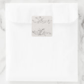 Merpeople Quadratischer Aufkleber (Tasche)