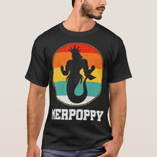 Merpoppy Security Merman Mermaid Grandpa Fish Gran T-Shirt (Vorderseite)