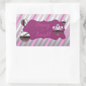 Merre und helle Streifen Rectangle Aufkleber (Tasche)