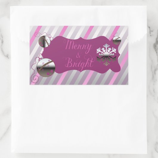 Merre und helle Streifen Rectangle Aufkleber (Tasche)