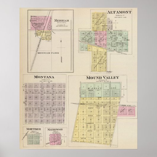 Merriam, Altamont, Montana, Mound Valley, Kansas Poster (Vorne)