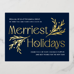 Merridays FOIL Business Holiday Postkarte