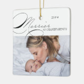 Merrier als Großeltern Foto Elegante Kalligraphie Keramikornament (Links)