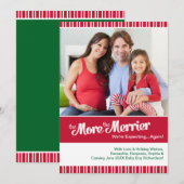 Merrier Christmas Pregnancy erwartet wieder Feiertagskarte (Vorne/Hinten)