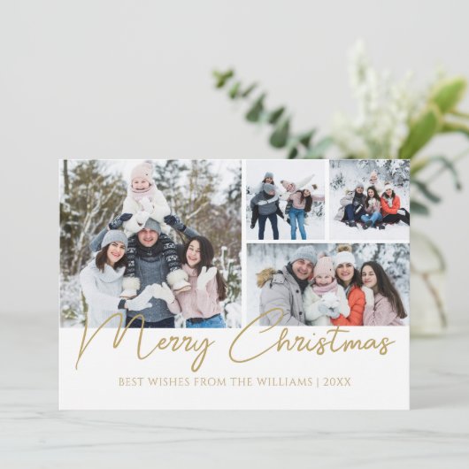 Merrier Christmas Script 4 Foto Weihnachten (Stehend Vorderseite)