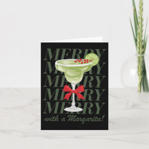 Merrier mit einem Margarita Weihnachtsgetränk Marg Karte
