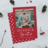 Merrier Together Script Foto Frohe Weihnachten Karte