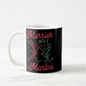 Merrier With A Martini Christmas Tail Xmas Martini Kaffeetasse (Links)