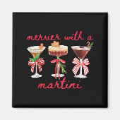 Merrier With A Martini Funny Bachelorette Merry Ch Magnet (Vorne)