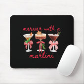 Merrier With A Martini Funny Bachelorette Merry Ch Mousepad (Mit Mouse)