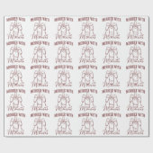 Merrier with Mimosas Christmas Prosecco Wine Party Geschenkpapier (Flach)