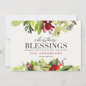 Merriest Christmas Aquarell Foto Feiertagskarte (Rückseite)