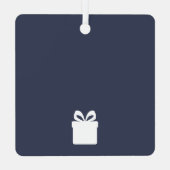 Merriest Christmas Family Joy 2 Photo Christmas Ornament Aus Metall (Rückseite)