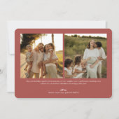 Merriest Christmas Modern Photo Feiertagskarte (Rückseite)