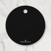 Merriest Christmas Tree Black Holiday Geschenkanhänger (Rückseite)