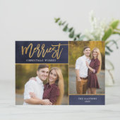 Merriest Imitate Gold Fossil 2 Foto Weihnachten (Stehend Vorderseite)