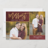 Merriest Imitate Gold Fossil 2 Foto Weihnachten (Vorderseite)