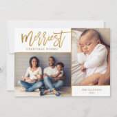 Merriest Imitate Gold Fossil 2 Foto Weihnachten (Vorderseite)