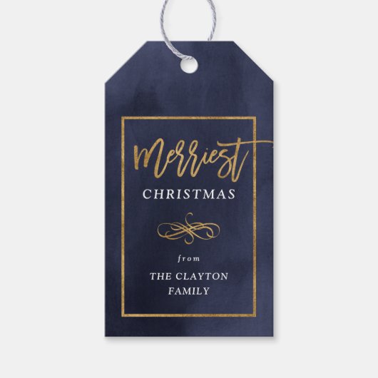 Merriest Imitate Gold Fossil Personalisierte Weihn Geschenkanhänger (Vorderseite)