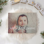 Merriest Little Christmas Flat Holiday Card Feiertagskarte<br><div class="desc">Diese Ferienkarte ist ideal für eine Geburtsankündigung.</div>