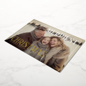 Merriest Modern Christmas Photo Folien Feiertagskarte (Gedreht)