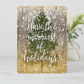 Merriest of Holiday Parties Einladung (Stehend Vorderseite)