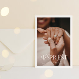 Merriest Verlobung Holiday Foto Card Feiertagskarte