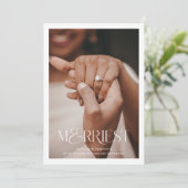 Merriest Verlobung Holiday Foto Card Feiertagskarte (Stehend Vorderseite)