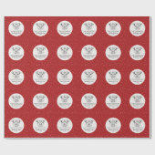 Merriest Weihnachten rustikale Bauernhaus Urlaub Geschenkpapier (Flach)