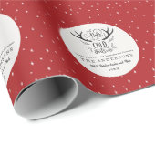 Merriest Weihnachten rustikale Bauernhaus Urlaub Geschenkpapier (Rolleneckpunkt)