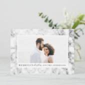 Merriest Weihnachtsmarmor Foto Feiertagskarte (Stehend Vorderseite)