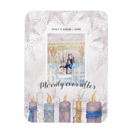 Merrily Ever After Pastel Holiday Foto magnet