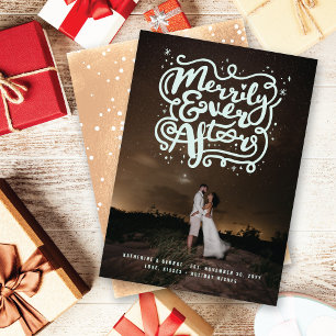 Merrily immer nach einer Hochzeit von Knoten & Gli Feiertagskarte