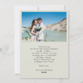 Merrily immer nach Hochzeit Foto Feiertagskarte (Rückseite)