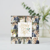 Merrily immer nach Hochzeitstag 12 Fotokarte Einladung (Stehend Vorderseite)