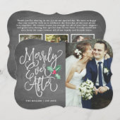 Merrily immer nach Hochzeitstag/Danke Foto Einladung (Vorne/Hinten)