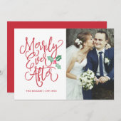 Merrily immer nach Hochzeitstag/Danke Foto Einladung (Vorne/Hinten)