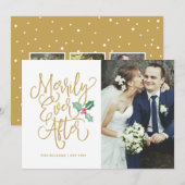 Merrily immer nach Hochzeitstag Foto Feiertagskarte (Vorne/Hinten)