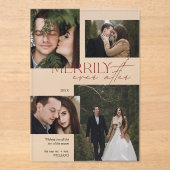 Merrily immer nach Red Script 4 Foto Acryleinladungen (Vorderseite)