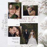 Merrily immer nach Red Script 4 Foto Acryleinladungen<br><div class="desc">Diese charmante Acryl-Urlaubskarte erweckt den Zauber der Saison und präsentiert Ihre Liebe mit vier herzlichen Fotos. Das kühne, festliche Drehbuch "NUR MAL NACHDEM" Set den Ton, während Ihre fröhlichen Momente im Rahmen zum Leben erwecken. Von gemütlichen Winterwanderungen bis hin zu gemütlichen Bummelungen unter der Ferienlandschaft, jedes Bild unterstreicht die Romantik...</div>