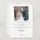 Merrily je nach Hochzeit Foto Ankündigung (Rückseite)