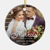 Merrily jemals nach neuem Weihnachten Keramik Ornament (Vorne)