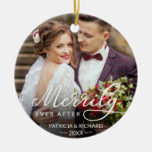 Merrily jemals nach neuem Weihnachten Keramik Ornament (Vorne)