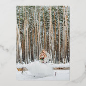 Merrily Married Newlywed Christmas Folien Feiertagskarte (Rückseite)