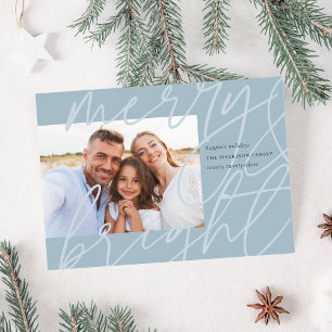 Merrily Sketched Modern Holiday Foto Card Feiertagskarte