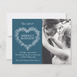 Merrily verheiratetes blaues Mistelherz Weihnachte