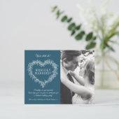 Merrily verheiratetes blaues Mistelherz Weihnachte (Stehend Vorderseite)