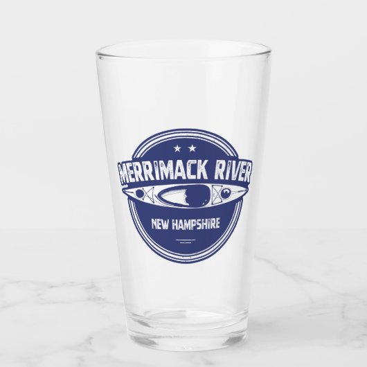 Merrimack River New Hampshire Kayak Glas (Vorderseite)
