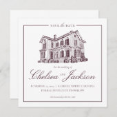 Merrimon-Wynne House Sketch Save the Date (Vorne/Hinten)