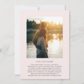 Merrin Blush Elegant Wedding Einladung (Rückseite)